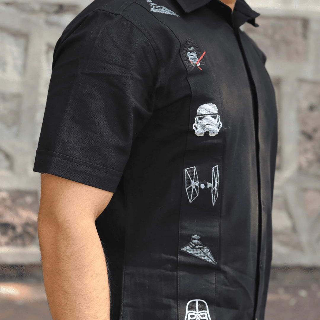 Short Sleeve Empire Guayabera Shirt