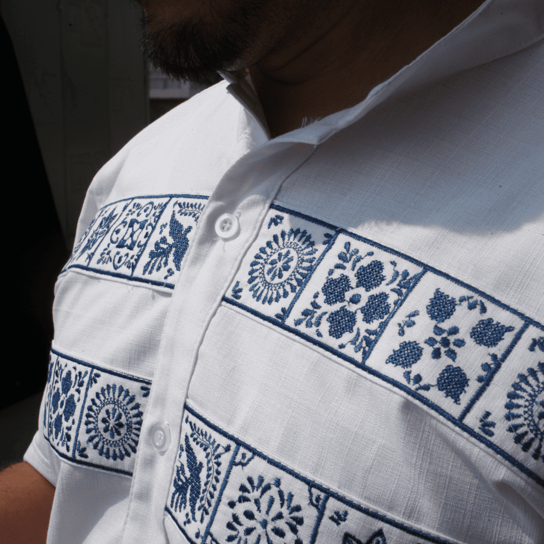 Mexican Talavera Guayabera Shirt