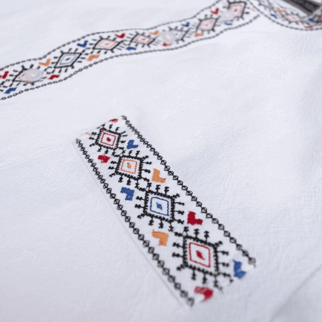 Embroidered Short Sleeve Guayabera Shirt CL