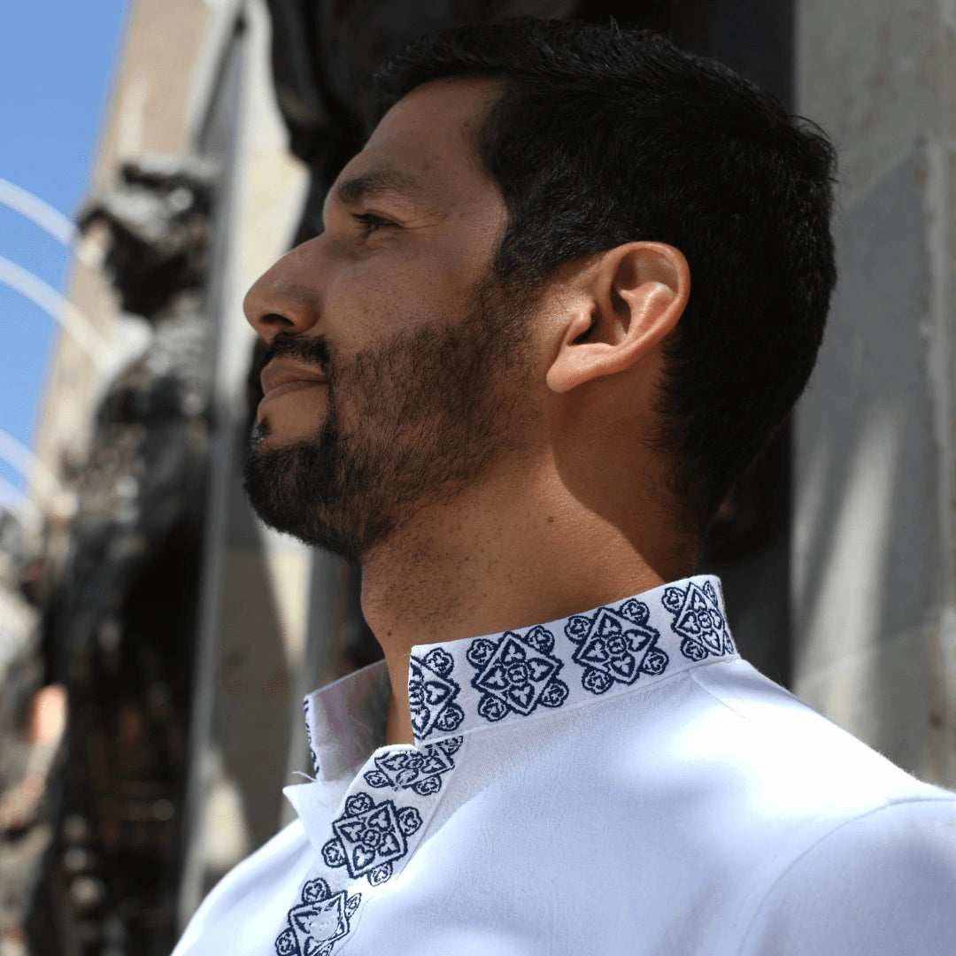 Rustic Talavera Short Sleeve Guayabera Shirt