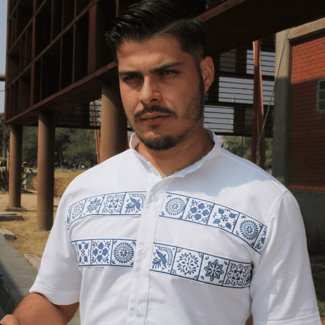 Mexican Talavera Guayabera Shirt