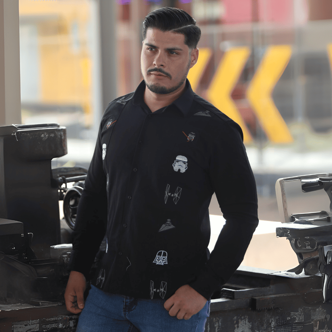 Long Sleeve Empire Guayabera Shirt